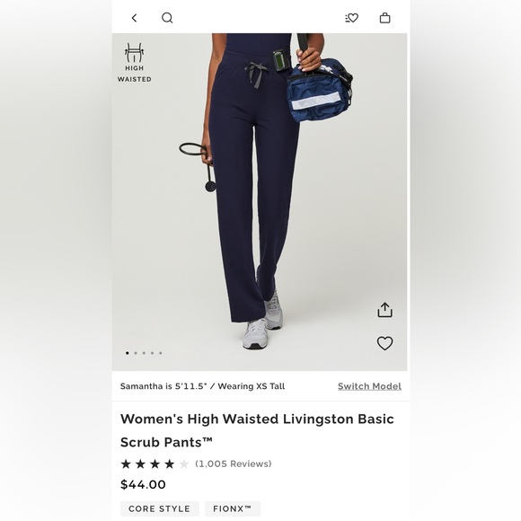 FIGS scrub pants.Tags cut out but I believe they are highwaisted Livingston M. - Picture 2 of 9